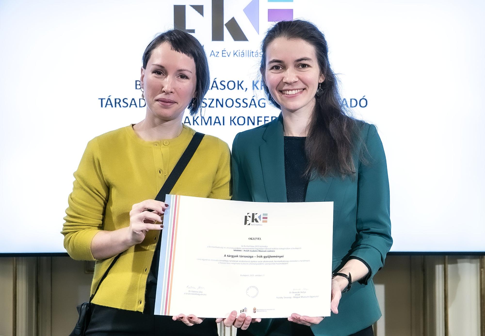 Az Év Kiállítása Díja 2025 díjátadó