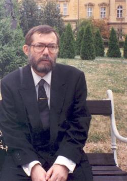 A Babits-díj átvétele után (Szekszárd, 1995)