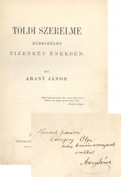 Arany János: Toldi szerelme. Elbeszélés 12 énekben. Buda-Pest, 1879. 