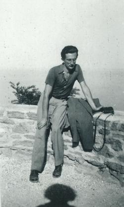 Lator László a Tátrában a Csorba-tónál, 1956 nyara