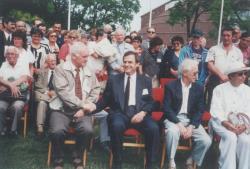 Tőkés Lászlóval a Magyarok Világtalálkozóján, 1996. június 16.
