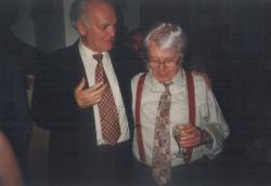 Dobos László és Sütő András Marosvásárhelyen, 1997. június 14.