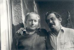 Ágh István és Bella István Zuglóban, 1980