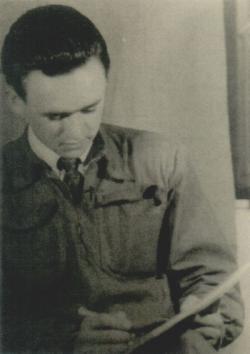 A fiatal költő Tarhoson (Rácz István fotója)