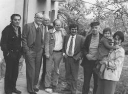 Csoóri Sándor, Cs. Szabó László, Szántó Tibor, Kodolányi Gyula, Juhász Ferenc, Illyés Gyula, Kodolányi Judit és Illyés Mária (Budapest, 1980)