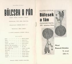 Bölcsek a fán (Műsorfüzet, Pécsi Nemzeti Színház, 1971)