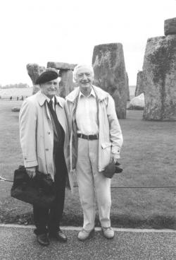 Zollman Péterrel, egyik angol fordítójával, Anglia, 1999