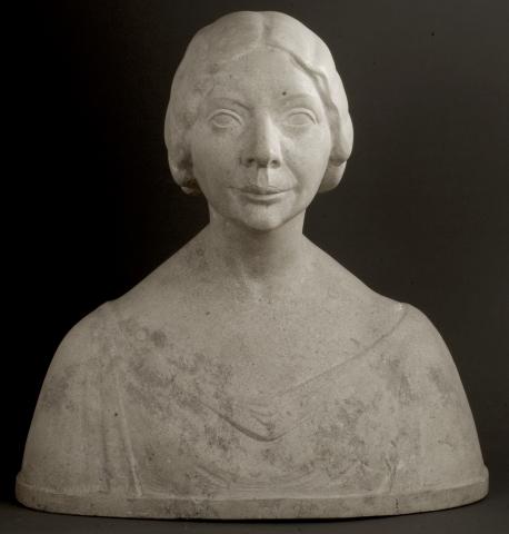Fémes Beck Vilmos: Kaffka Margit mellszobra, 1913
